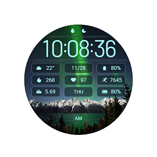 Green Field Aurora For Wear OS